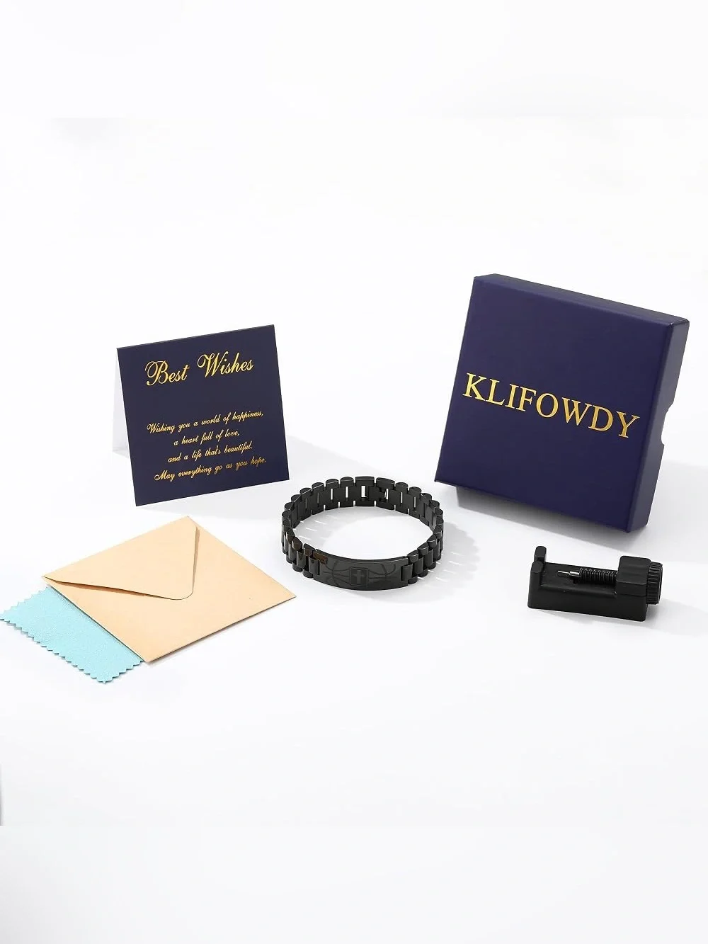 Fashion Jewelry Black Stainless Steel Cross Basketball Link Bracelet